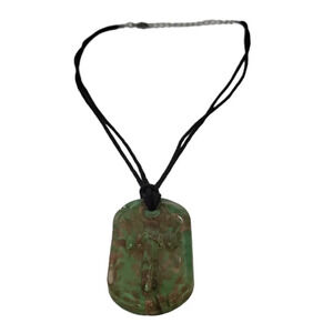 Resin Green Gold Glitter Cross Necklace